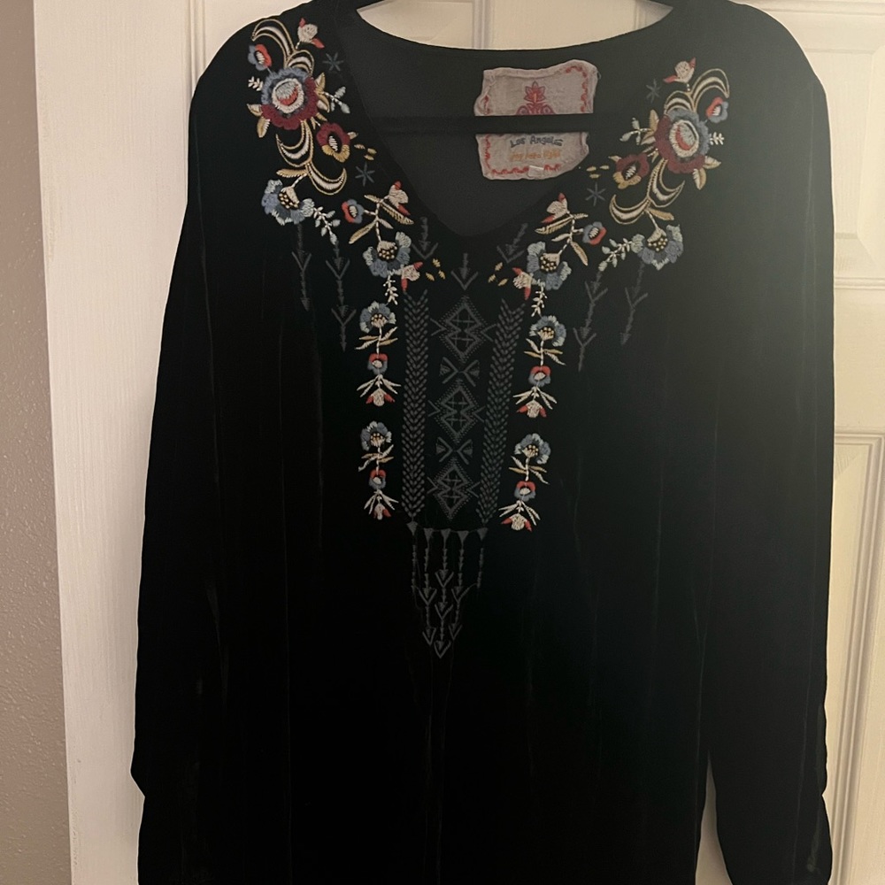 Johnny Was velvet tunic - xl